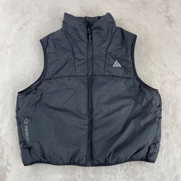 Nike ACG Rope De Dope Vest Women XL Black Full Zip Primaloft DWR Insulated NWOT - Picture 1 of 9